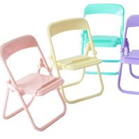 Sevimli Renk Sandalye Ayarlanabilir Telefon Tutucu Standı iphone 13 12 11 Katlanabilir Cep Telefonu Standı Masa Tutucu iPhone 7 8 x X için