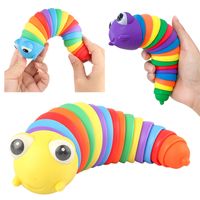 2022 Zappeln Spielzeug Slug Party articulated Flexible 3D Slug-Gelenke gekräuselt Linderung Stress Anti-Angst-Sensoriespielzeug für Kinder Aldult