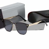 Klassische Designerin Sonnenbrille Männer Frauen UV400 Spiegel Polaroidlinsen Brille rund Katzenauge Sonnenbrillen Outdoor Radfahren Fahrenurlaub Sonnenbrille mit Ledertasche