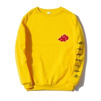 Herren Hoodies Sweatshirts Akatsuki Anime Cloud Symbole Drucken Mann Sweatshirt Casual Streetwear CrewNeck Pullover
