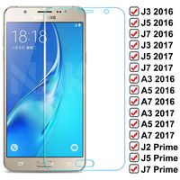 Vidrio protector 9D para Samsung Galaxy S7 A3 A5 A7 J3 J5 J7 2016 2017 J2 J2 Core Protector de pantalla templado Prime