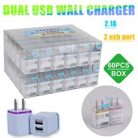 double usb home charger 2. 1A two usb port wall charger with ...