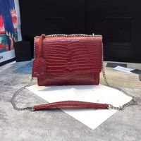 Leather Shoulder Bag Women Original box handbag purse messen...