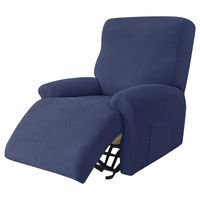 Sandalye Kapakları 4 Parça Jakarlı Recliner Kanepe Kapak Oturma Odası için Elastik Reclining Rahatlatıcı Relax Koltuk