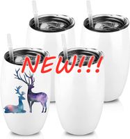 Neu!!! 20Oz Sublimation Wein-Tumbler-Glas-Leerzeichen mit Deckeln stammloser Doppelwand-Vakuum-Edelstahl-Reise-Tumbler für Kaffeeweinbecher