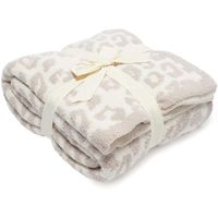 Cobertores metade de ovelhas de lã cobertor de malha leopardo sonho de pelúcia