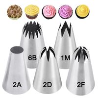 Baking & Pastry Tools 5pc Russian Icing Piping Nozzles For Cakes Fondant Decor Confectionery Flower Cream Nozzle Kitchen Gadgets 1M#2A#2D#2F