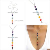 Pendant Necklaces & Pendants Jewelry 7 Chakra Gem Stone Beads Necklace Women Yoga Reiki Healing Ncing Maxi Bijoux Femme 2021 Drop Delivery M