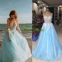 Blue Quinceañera Vestidos Joyero Cuello Cristal Organza Sweet 16 Vestido con tarifa gratuita Crown Vestidos 15