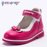 PrincePard New Summer Orthopädische Sandalen für Mädchen Echtes Leder Prinzessin Schuhe Rosa Student Schuhe Schwein Leder Futter Einlegesohle T200411