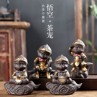 Purpurroter Sandtee Lieblingsornamente können den Affenkönig-Qitian-großartiger Soll-Set-Accessoires-Tisch-kleine Kunst erheben