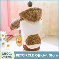 PETCIRCLE Dog Puppy Clothes Korean Style Coffee Cap Sweater Fit Small Dog Pet Cat Autumn &Winter Pet Cute Costume Dog Cloth Coat H1104