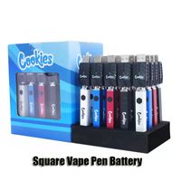 Square Design Vape Pen Battery 500mAh Preheat Variable Voltage VV Batteries Vaporizer 20 Pcs A Display Box for 510 Thick Oil Cartridges