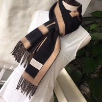Top Qualität Mode Frauen Kaschmir Schal Mann Womens Winter Dicke Schal Scarve Gitter Buchstaben Schals 180 * 35 cm