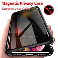 Cassa magnetica in metallo 360 per iPhone 13 12 11 Pro Cover Copertina Bumper Coque per iPhone XR SE2020 7 8 Plus XS Casi Max Funda