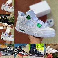 Sale 2021 Bred Black Cat 4 4s Basketball Shoes Men Mens Tattoo White Cement Fear Pack Pine Green Court Purple Designer Sneakers IV Pure Money Trainers F26