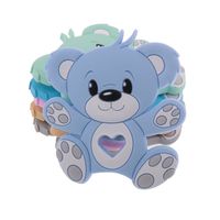 10pc Bear Silicone Baby Beayher Food Grade Born Dentizione collana ciuccio catena accessori roditore giocattolo del pendente un regalo gratuito 220209