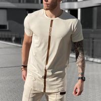 T-shirt da uomo 2021 Uomini T Shirt T-shirt Streetwear Casual Manica Corta Top Tees Basic Stretch Mens Abbigliamento Chemise Homme