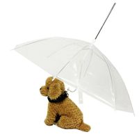 Hundebekleidung Legendog EST Griff Transparent Haustier Regenschirm mit der Leine für Regen Walking Regenschirme Wasserdichte Produkte