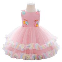 Kızlar Elbiseler Bebek Elbise Düğün Prenses Çocuk Giymek Dantel Çocuk Giysileri Pettiskirt Parti Çiçek Resmi B9013