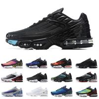 Sıcak TN Artı 3 SE Erkek Chaussures III Koşu Ayakkabıları Yanardöner Yeşil Üçlü Beyaz Siyah Neon Erkek Bayan Sneakers Spor Eğitmenleri 36-45