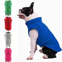 Dog Apparel 2021 S-XL Faroot Olika Pet Puppy Small Cat Warm Clothes Soild Color Vest T-shirt 5 färger