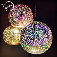 Pendant Lamps Postmodern 3D Colour Glass Fireworks Creative Led Lamp Industrial Restaurant Cafe Decorative Personality Indoor Lighting