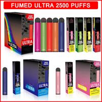 Fumed Ultra одноразовые Vape 2500 Puffs Electronic сигарета 850 мАч, предварительно заполненные батареями 9 мл 9 мл картриджей пары пары Vapes Vapes Pen Stick Ecigarette