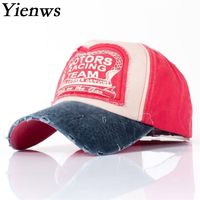Yienws Bone Chapeau Cowboy Vintage Trucker Hat for Men Summer Dad Hats Old Worn Full Hat Cap Baseball Casquette Unisex YIC434 220114