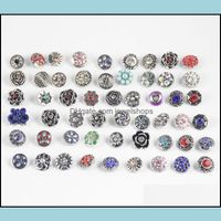 Charm Bracelets Jewelry 50Pcs Lots 12Mm Snap Button Mixed St...