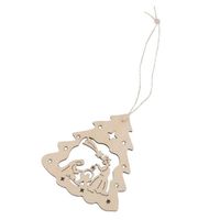 Decorazioni natalizie 10 PZ Albero Ornamenti in legno Ornamenti Bauble Tag con corde Shaped Natity Pendants Set FAI DA TE Crafts Emme