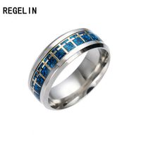 Wedding Rings REGELIN Cross 316L Stainless Steel Band Ring Men And For Women 5colors Valentine's Day Gift