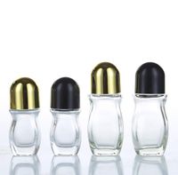 Botella de rodillo de aceite esencial de vidrio transparente de 30ml 50ml con bola de rodillo para perfume Rollo de aromaterapia en botellas SN5857