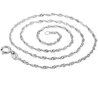 & Pendants Jewelry925 Sterling Sier Smooth Water Wave Chains...