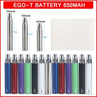 EGO-T 650MAH Vape Kalem Pil E Sigara Piller 510 Elektronik Sigaralar için 10 Renkler Dişleme Vapes Atomizer Buharlaştırıcılar