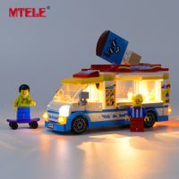 MTELE Brand LED Light Up Kit For City Series Ice-Cream Truck Toys Compatible With 60253 C0312