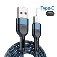 3A braided Fast charging cables Quick Charger Type C Micro U...