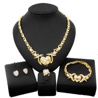 Yulaili kram och kyss jag älskar dig xoxo halsband smycken set högkvalitativa 18k guldpläterade smycken set leder nickel gratis x0147