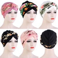 Frauen Multicolor Print Turban Hat Weibliche Bequeme Atmungsaktive Braid Hut Neue Mode Alle Spiele Western Stil Pullover Hut