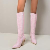 Compre al por mayor Botas Altas De Tacón De Color Rosa de bajo precio \u0026 de  calidad con envío gratuito | Es.DHgate