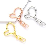 Heart Metal Swivel Hummer Claw Clasp Hjärtform Snap Hook Lanyard Clips DIY Tillbehör för Väska Smycken Making Keychains