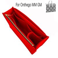 Onthego MM GM 가방 토트 백 주최자 가방 라이너 지갑 인서트 - 3mm 프리미엄 펠트 (수제 / 20 색) 210315