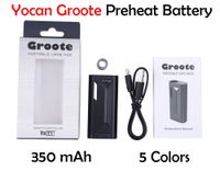 100% Yocan Grotepe Box Mod Bateria Buil-in 350mAh Pré-aqueça VV com cartuchos de adaptador de rosca magnética 510