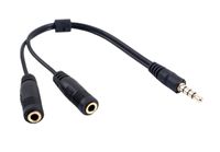 Anslutningar Hot Audio Conversion Cable 3.5mm Man till Kvinnlig hörlursuttag Ljudadapter