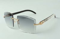 2021 estilo mais novo de alta qualidade lente de corte natural híbrido búfalo chifres óculos de sol 3524022, designers de alta qualidade óculos, tamanho: 58-18-140mm