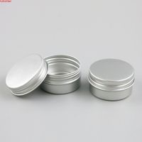 100 x kleine 30 g metalen tikken aluminium snoep poeder bad zout potten zilveren cosmetische verpakking reizen container 30 ml 1ozhigh qualtity
