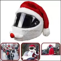 Favor Event Festive Party Supplies Home & Garden Novelty Toys Hat Outdoor Crazy Funny Santa Motorcycle Helmet Er Christmas Face Mask Gift Wh