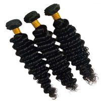 Wholesle Top Selling Double Drawn Deep Wave Brasilian Hair Extension Rå obearbetad nagel äkta för svarta kvinnor