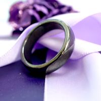 Гематитные кольца для женщин мужчин черный гематит каменное кольцо тревожное баланс корневая чакра поглощает отрицательные кольца энергии ювелирных изделий подарки
