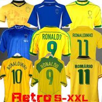 1998 Home Fussball Jerseys 2002 Retro Zico-Shirts Carlos Romario Ronaldo Ronaldinho 2004 Camisa de Futebol 1994 Bebeto 2006 Brasilien Kaka 1982